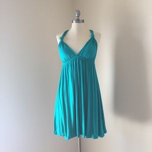 Forever 21 green cross-back jersey dress